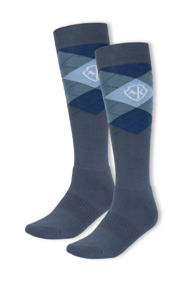 KANTRIE Thermo Karo Kniestrümpfe